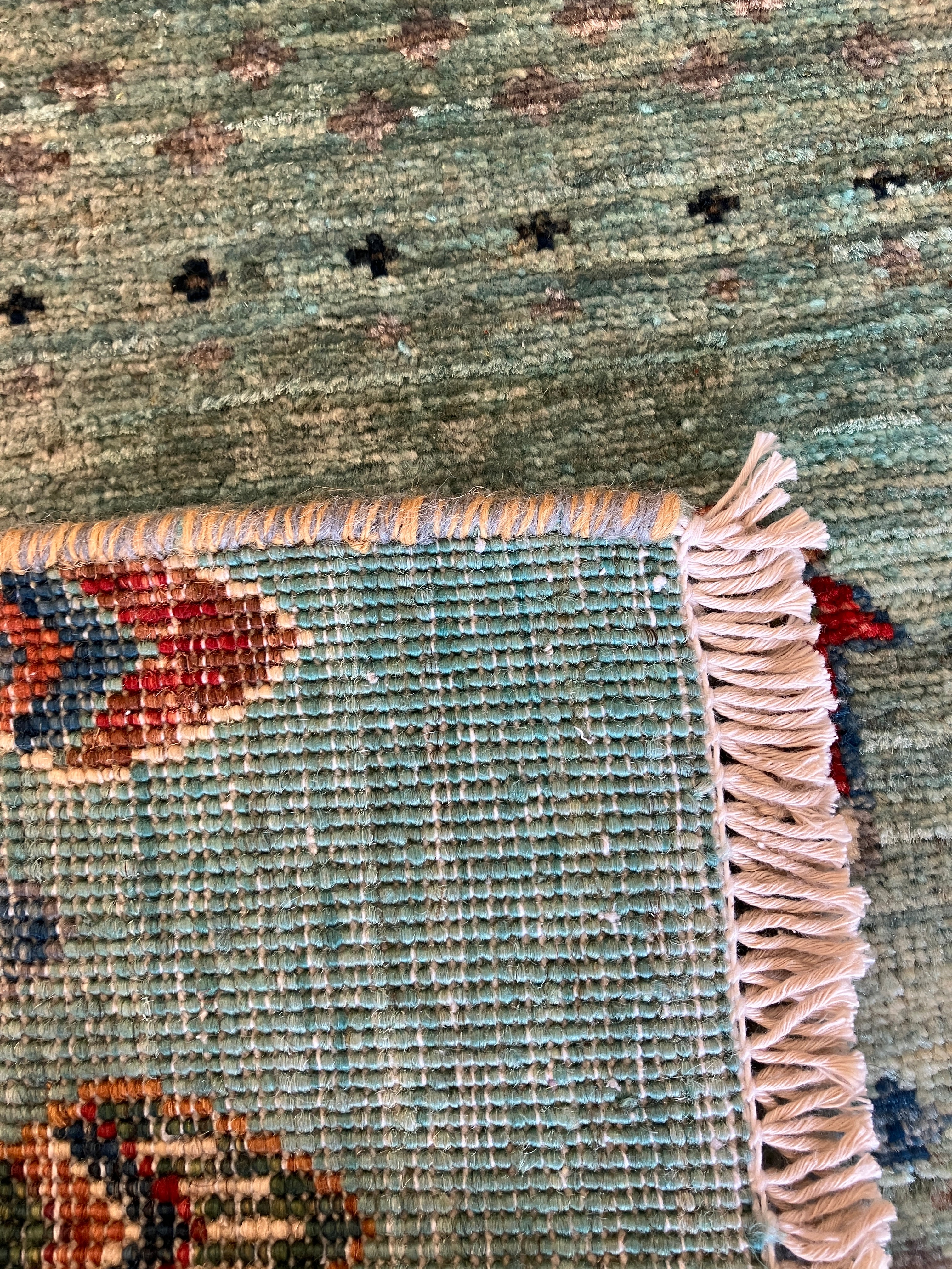 Fine Hand Knotted Gabbeh - 2' 07" x 9' 11" -  Blue & Grey - Tribal Rustic Boho Tree of Life Wool Runner