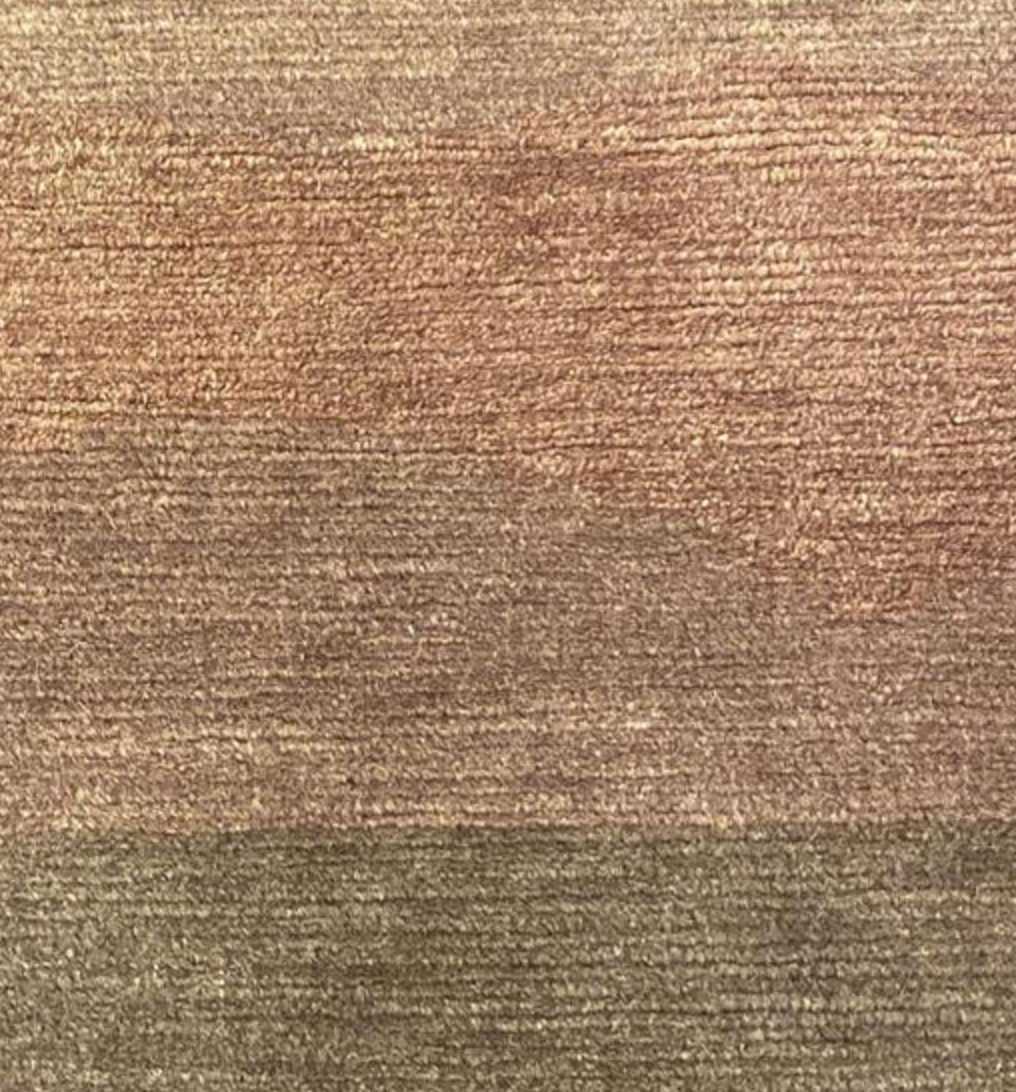 Tibetano Collection - Contemporary Modern - 7' 7" x 10' 8" - Olive Green - Wool & Silk Area Rug - Nepal Tibet