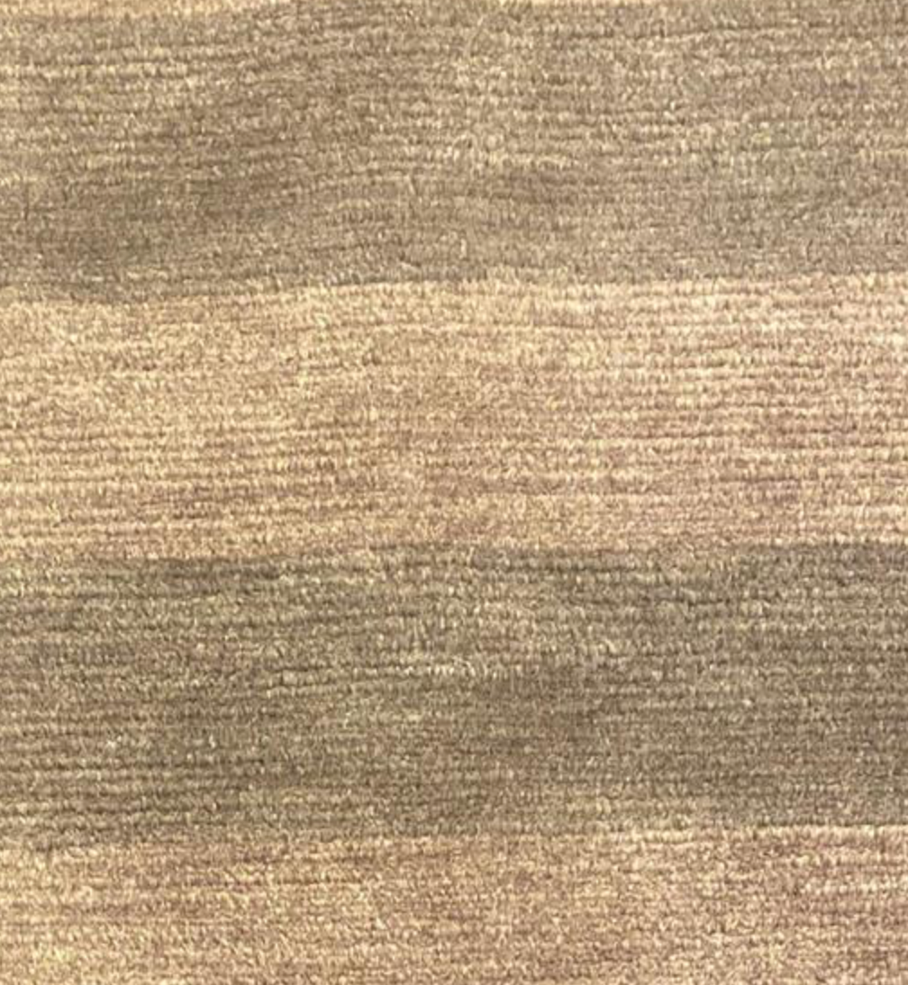 Tibetano Collection - Contemporary Modern - 7' 7" x 10' 8" - Olive Green - Wool & Silk Area Rug - Nepal Tibet
