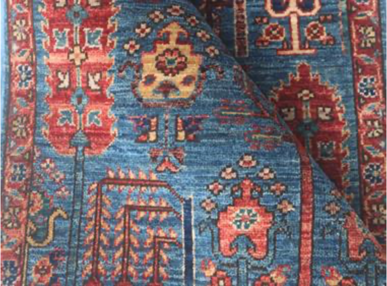 Nomad Collection - Gabbeh - 2' 7" x 9' 10" - Blue Nomad Tribal Pattern - Hand Knotted Runner