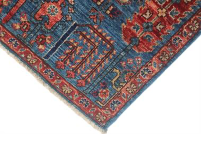 Nomad Collection - Gabbeh - 2' 7" x 9' 10" - Blue Nomad Tribal Pattern - Hand Knotted Runner