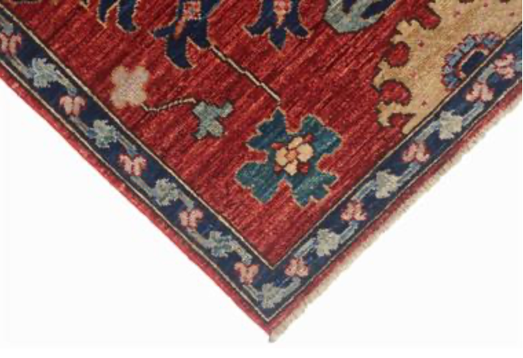 Nomad Collection - Gabbeh - 2' 8" x 14' 6" - Red & Navy Tribal Style - Hand Knotted Runner