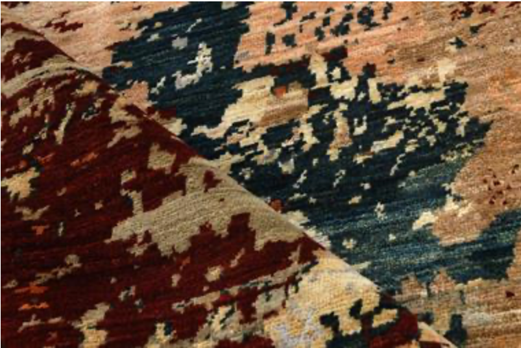 Nomad Collection - 9' 11" x 13' 10" - Beige, Tan, Blue & Red - Nomad Tribal Style - Hand Knotted Wool Rug