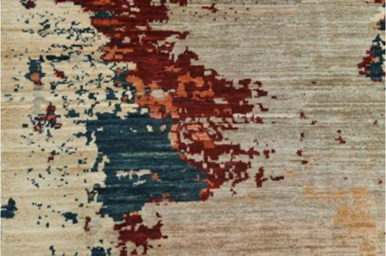 Nomad Collection - 9' 11" x 13' 10" - Beige, Tan, Blue & Red - Nomad Tribal Style - Hand Knotted Wool Rug