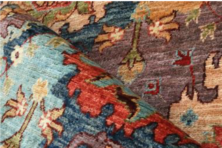 Nomad Collection - 2' 06" x 9' 11" Runner - Navy, Blue & Brown - Hand Knotted Wool Runner