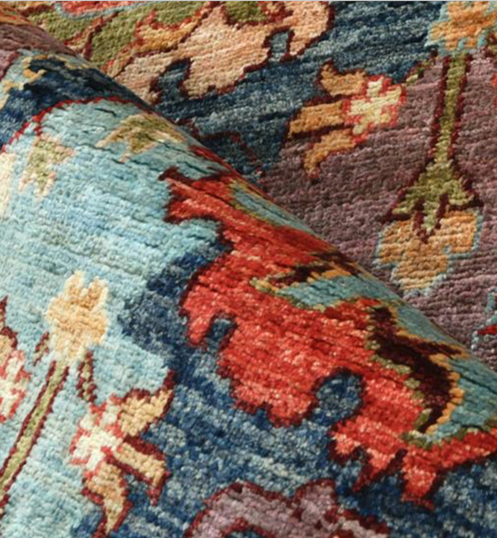 Nomad Collection - 2' 06" x 9' 11" Runner - Navy, Blue & Brown - Hand Knotted Wool Runner