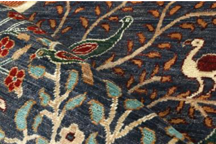 Nomad Collection - 2' 07" x 11' 09" Runner - Navy, Blue, Red, Beige & Brown - Hand Knotted Wool Runner