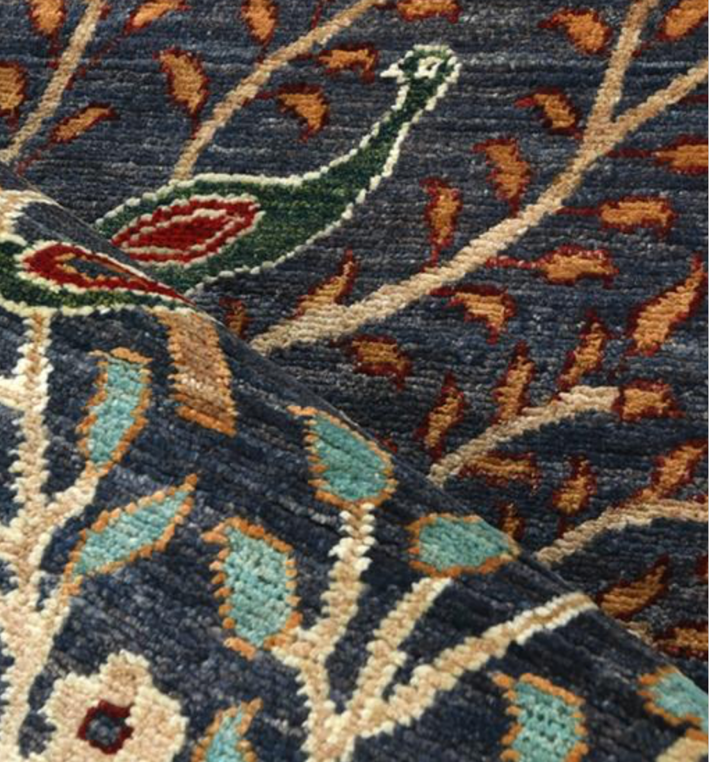 Nomad Collection - 2' 07" x 11' 09" Runner - Navy, Blue, Red, Beige & Brown - Hand Knotted Wool Runner