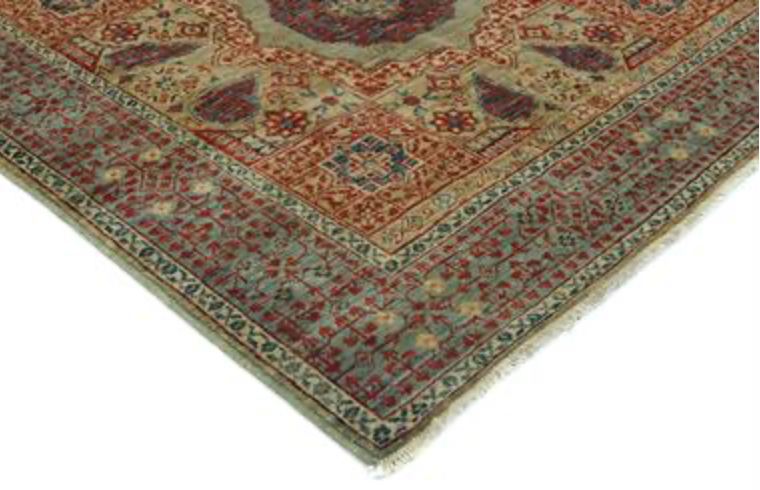 Nomad Collection - 3' 11" x 11' 09" Mamluk Style Tribal Runner - Light Brown & Grey - Hand Knotted Wool Runner