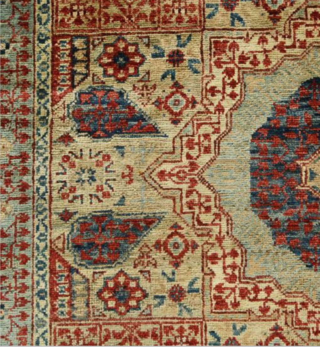 Nomad Collection - 3' 11" x 11' 09" Mamluk Style Tribal Runner - Light Brown & Grey - Hand Knotted Wool Runner