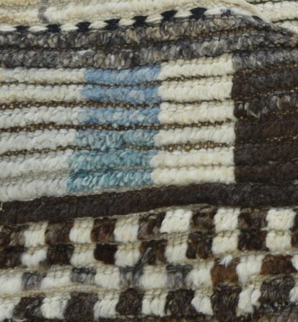 Marrakesh Collection - 8'x10' & 9'x12' - Ivory Beige - Tribal Style - Hand Knotted Wool Area Rug