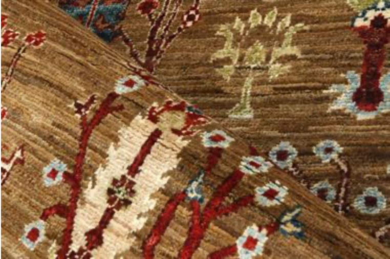 Nomad Collection - Gabbeh - 2' 05" x 11' 00" Runner - Brown With Trees - Hand Knotted Wool Runner