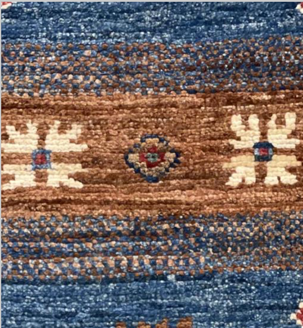Nomad Collection - Gabbeh - 3' 11" x 5' 09" - Red Multicolor - Nomad Tribal Style - Hand Knotted Wool Rug