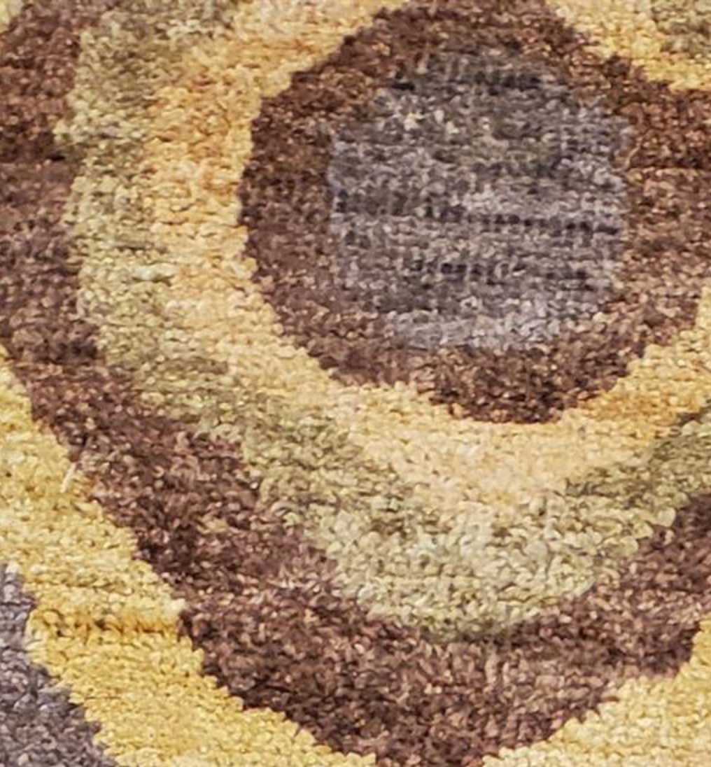 Marrakesh Collection - 7' 11" x 10' - Brown Modern Contemporary - Hand Knotted Wool Area Rug