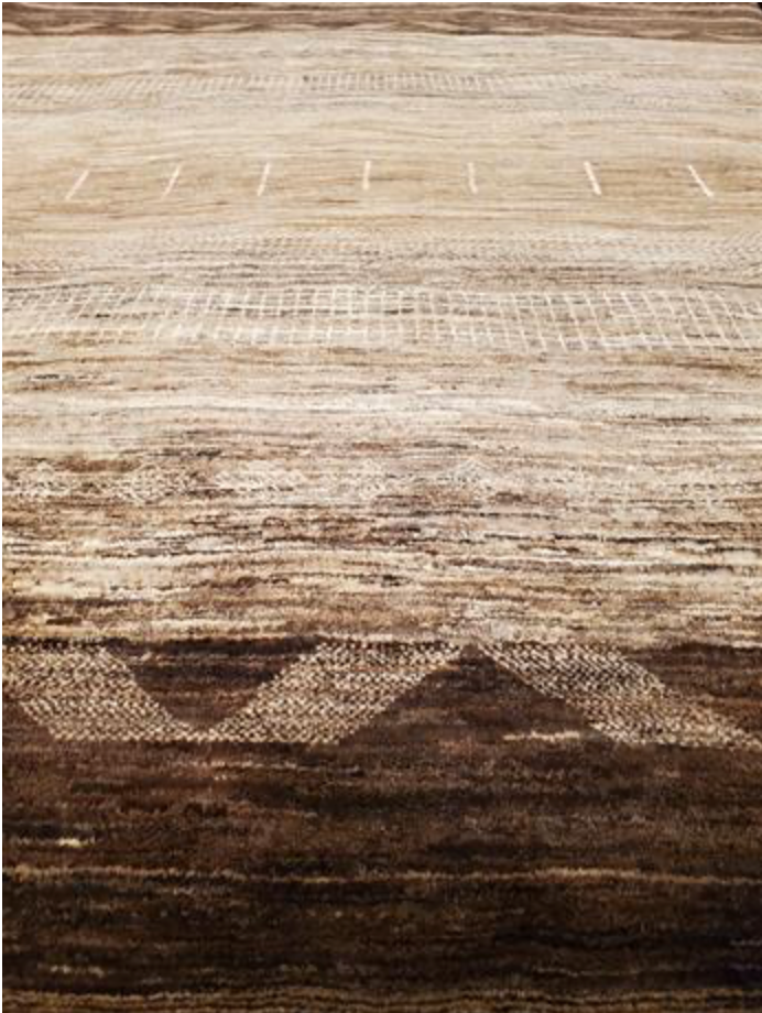 K2 Collection - 8' 02" x 11' 06" - Brown & Cream - Tribal Pattern - Hand Knotted Area Rug