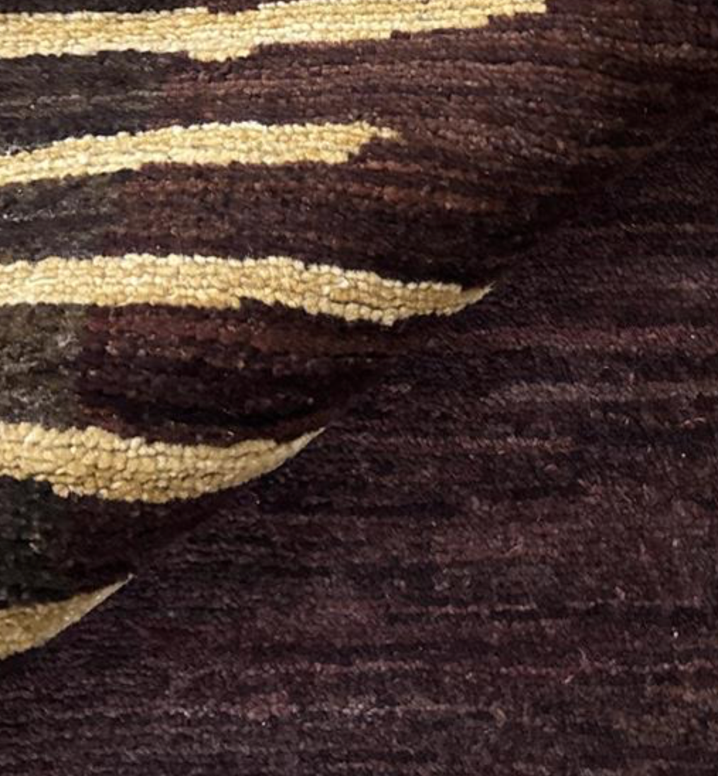 K2 Collection - 5' 10" x 8' 06" - Dark Brown - Tribal Pattern - Hand Knotted Area Rug
