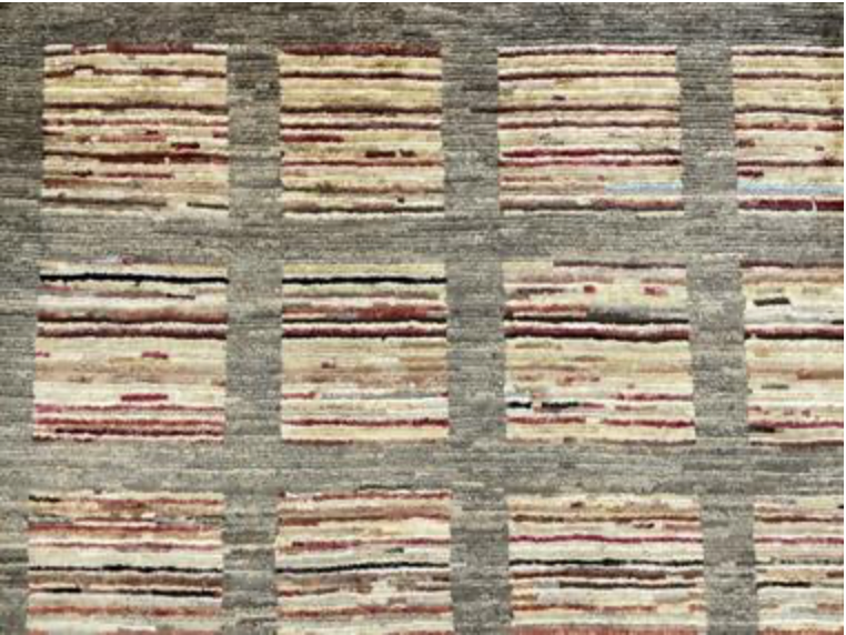 K2 Collection - 6' 02" x 8' 10" - Light Brown & Light Grey Earthy Multicolor - Hand Knotted Area Rug