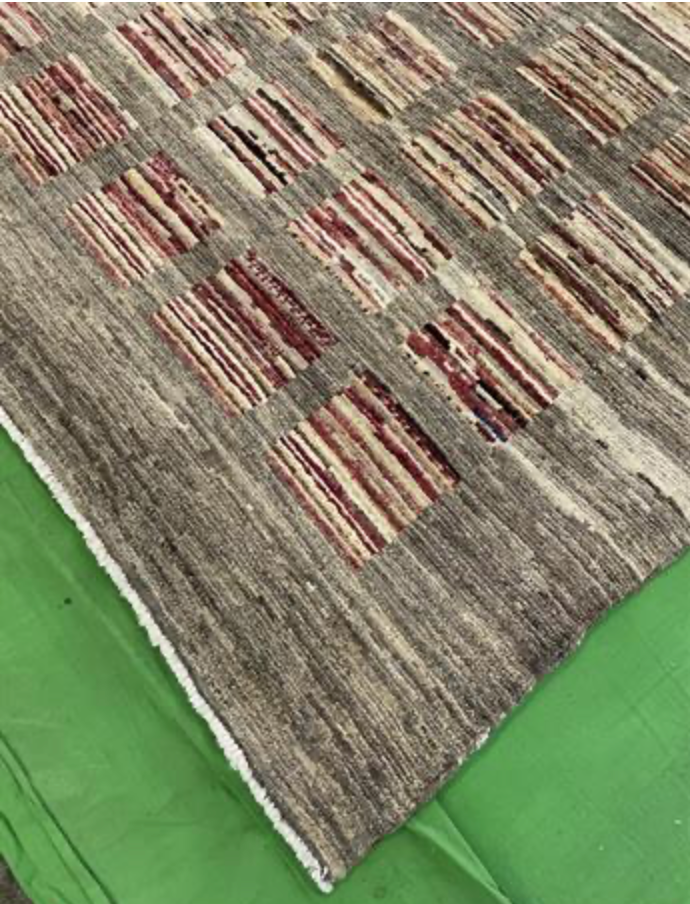 K2 Collection - 6' 02" x 8' 10" - Light Brown & Light Grey Earthy Multicolor - Hand Knotted Area Rug