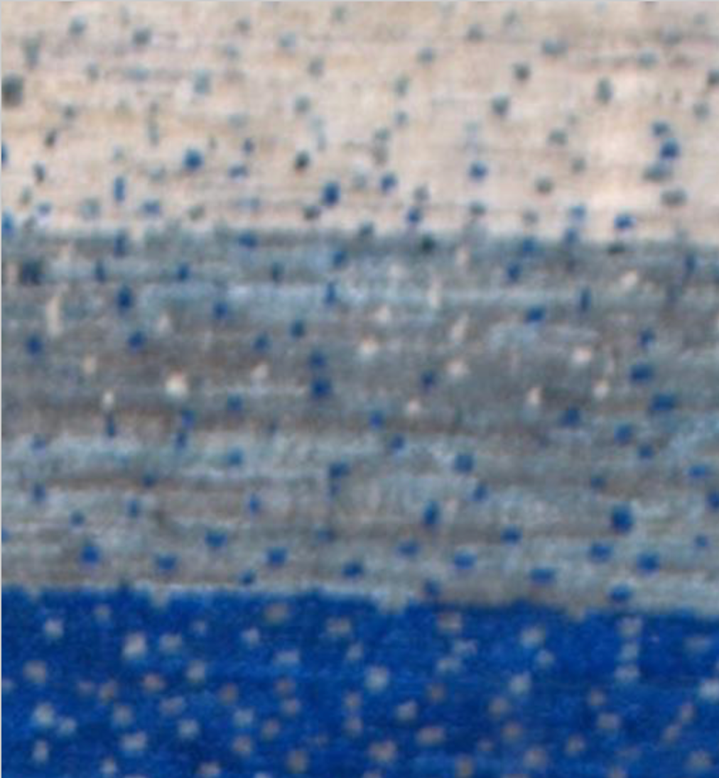 K2 Collection - 7' 10" x 10' 02" - Blue Nomadic Tribal Feathers - Hand Knotted Area Rug