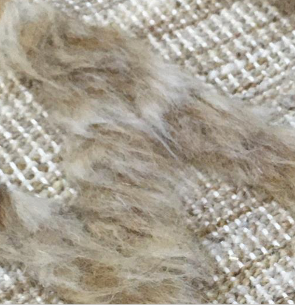 Souf Collection - 2' 01" x 2' 11" (2'x3') Mat - Moroccan Shag Style - Beige & Brown - Hand Knotted Wool Mat