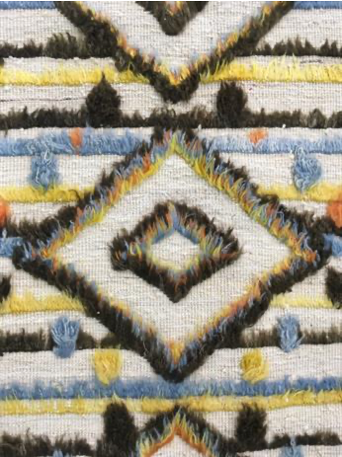 Souf Collection - 8' 02" x 9' 11"  - Moroccan Shag Style - Beige Multicolor - Hand Knotted Wool Area Rug