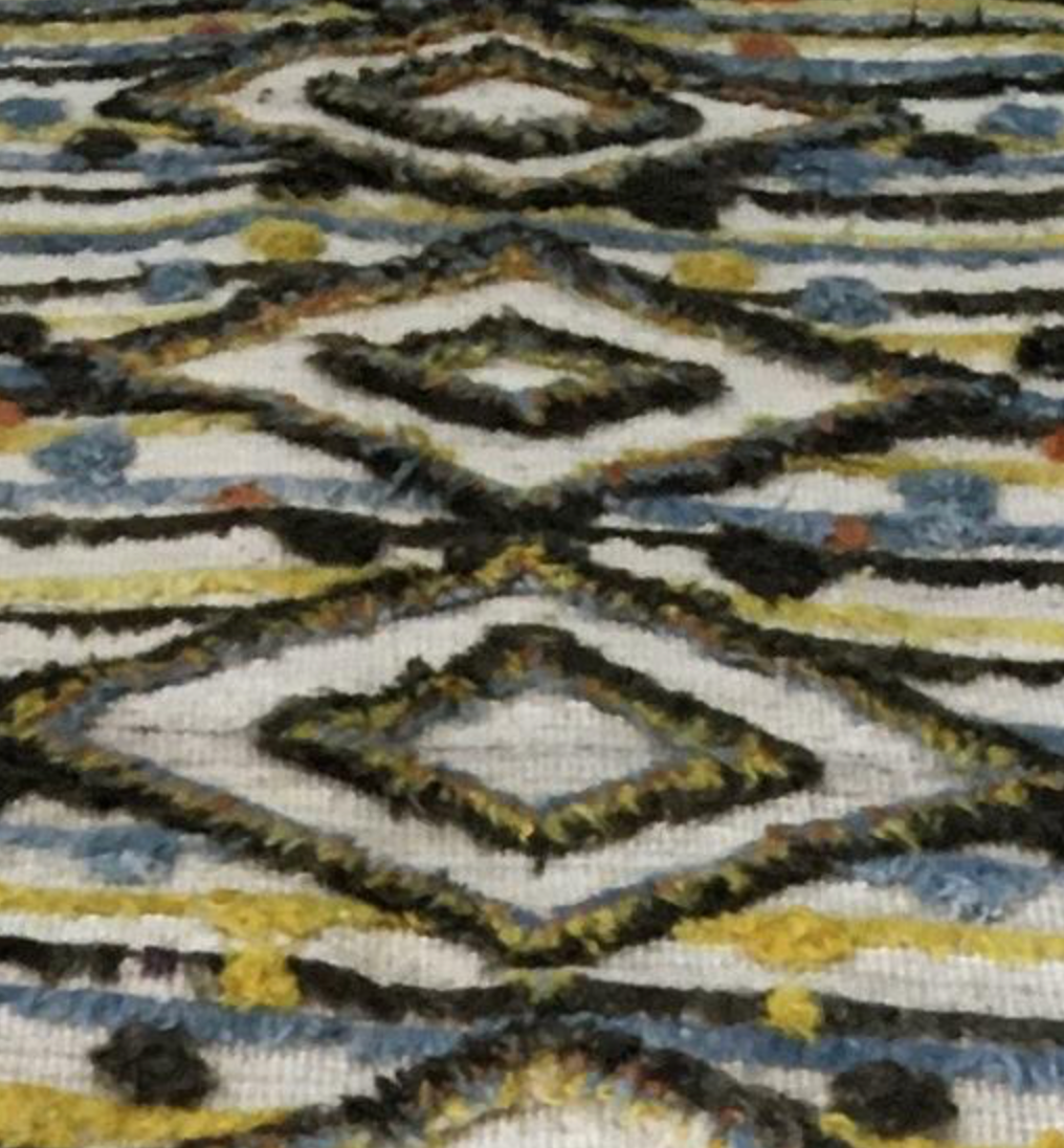 Souf Collection - 8' 02" x 9' 11"  - Moroccan Shag Style - Beige Multicolor - Hand Knotted Wool Area Rug