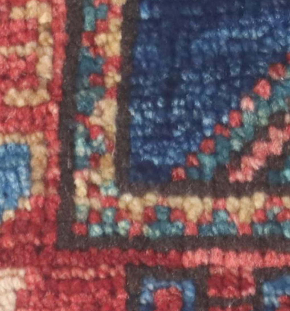 Nomad Collection - 2' 09" x 9' 09" Runner - Navy, Blue, Red Multicolor - Hand Knotted Wool Runner
