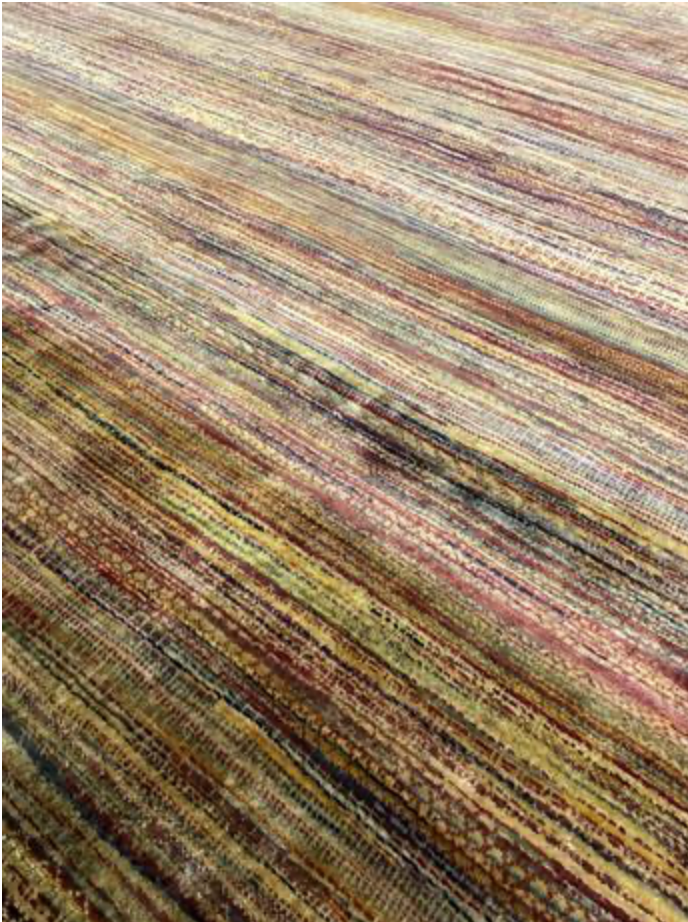 K2 Collection - 8' 11" x 12' 00" - Multicolor - Tribal Stripe Pattern - Hand Knotted Area Rug