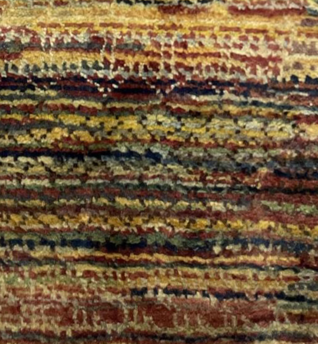 K2 Collection - 8' 11" x 12' 00" - Multicolor - Tribal Stripe Pattern - Hand Knotted Area Rug