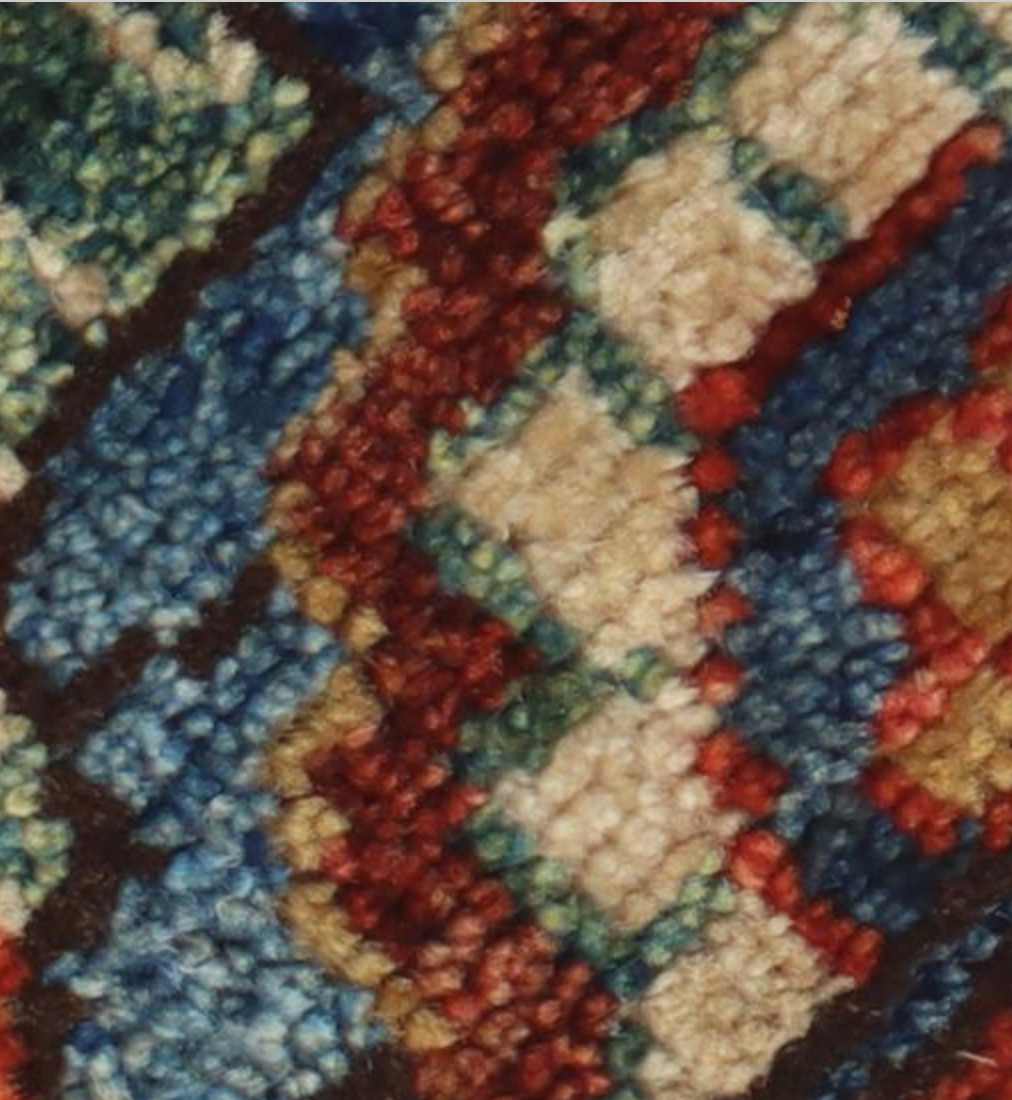 Nomad Collection - 2' 07" x 9' 09" Tribal Runner - Dark Blue & Red - Hand Knotted Wool Runner