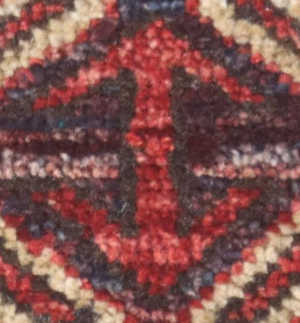 Nomad Collection - 2' 08" x 14' 08" Tribal Runner - Red & Blue - Hand Knotted Wool Runner