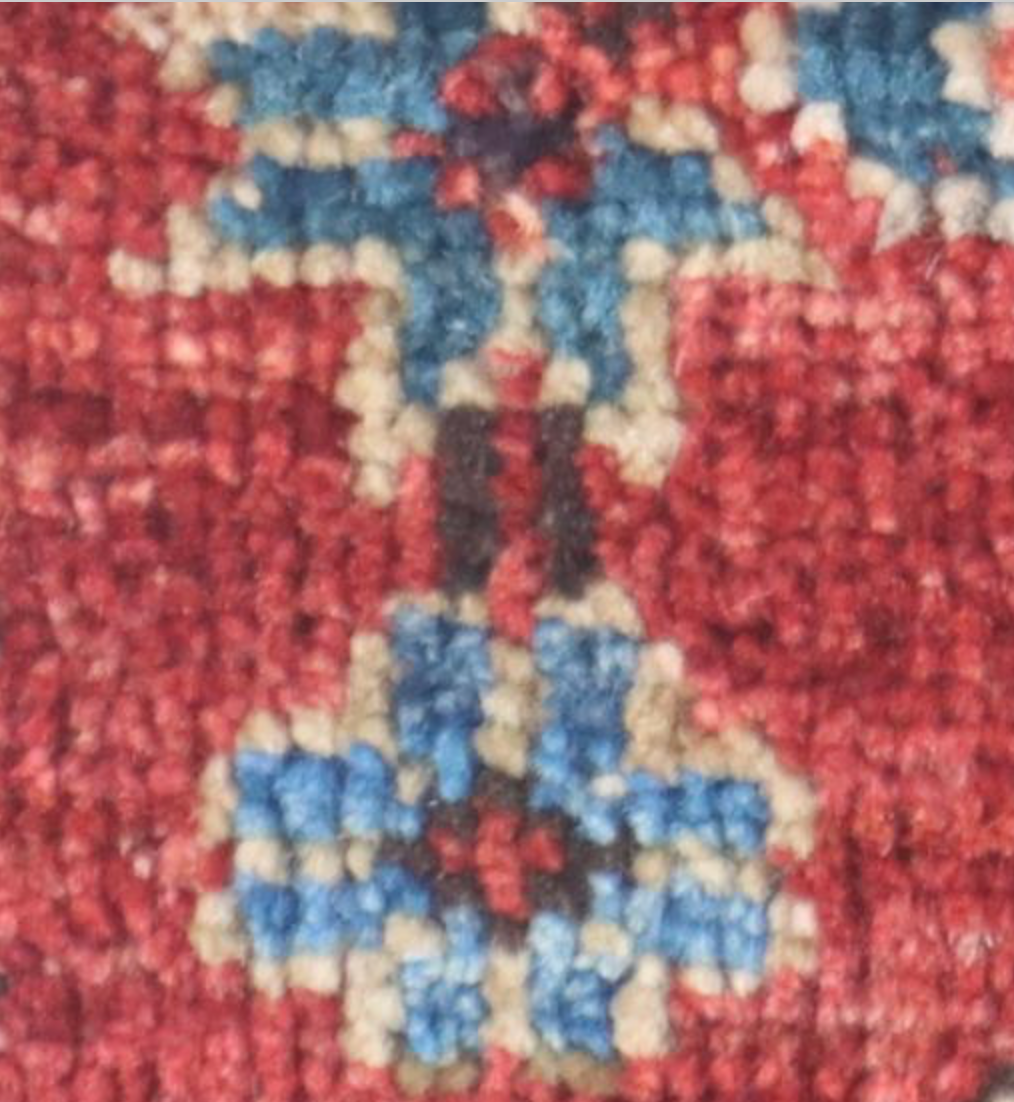 Nomad Collection - 2' 08" x 14' 08" Tribal Runner - Red & Blue - Hand Knotted Wool Runner