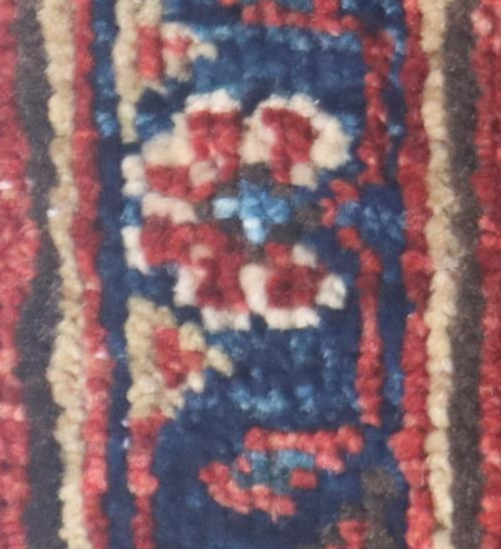 Nomad Collection - 2' 08" x 14' 08" Tribal Runner - Red & Blue - Hand Knotted Wool Runner