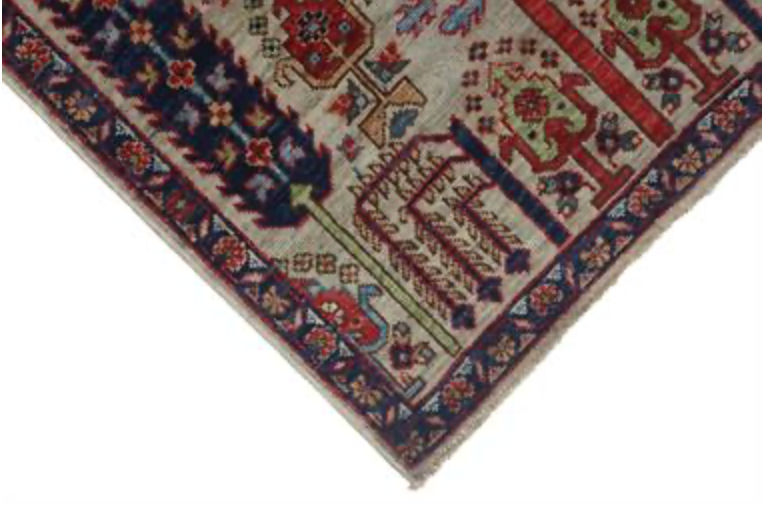 Nomad Collection - 2' 09" x 12' 00" Tribal Runner - Grey Multicolor - Hand Knotted Wool Runner
