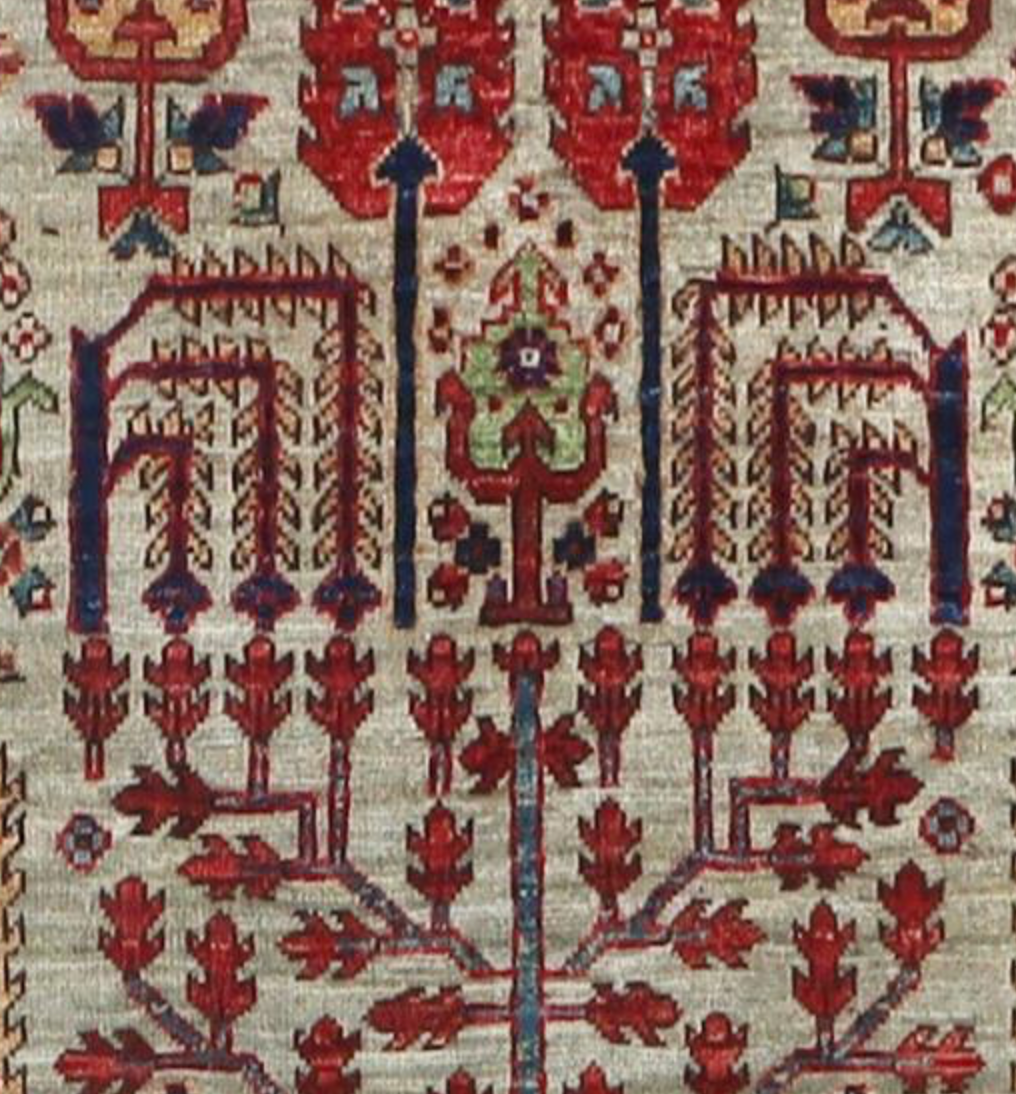 Nomad Collection - 2' 09" x 12' 00" Tribal Runner - Grey Multicolor - Hand Knotted Wool Runner