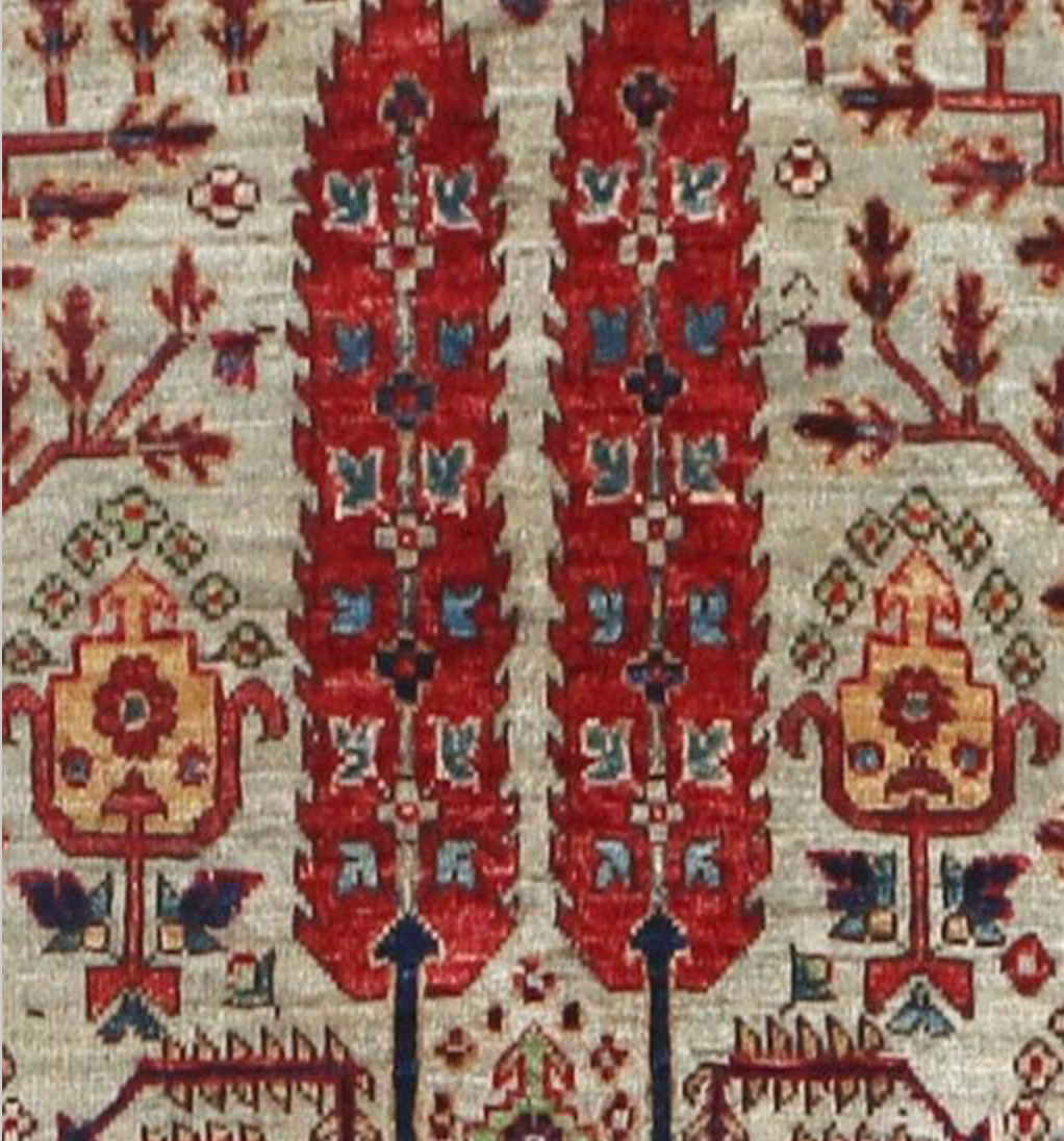 Nomad Collection - 2' 09" x 12' 00" Tribal Runner - Grey Multicolor - Hand Knotted Wool Runner
