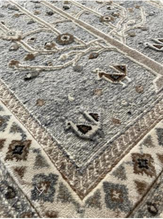 Souf Collection - 2' x 3' Mats - 2' 08" x 20' 01" Runner & 10' 01" x 13' 10" Area Rug - Moroccan Shag Style - Grey & Brown - Handmade Wool Rug