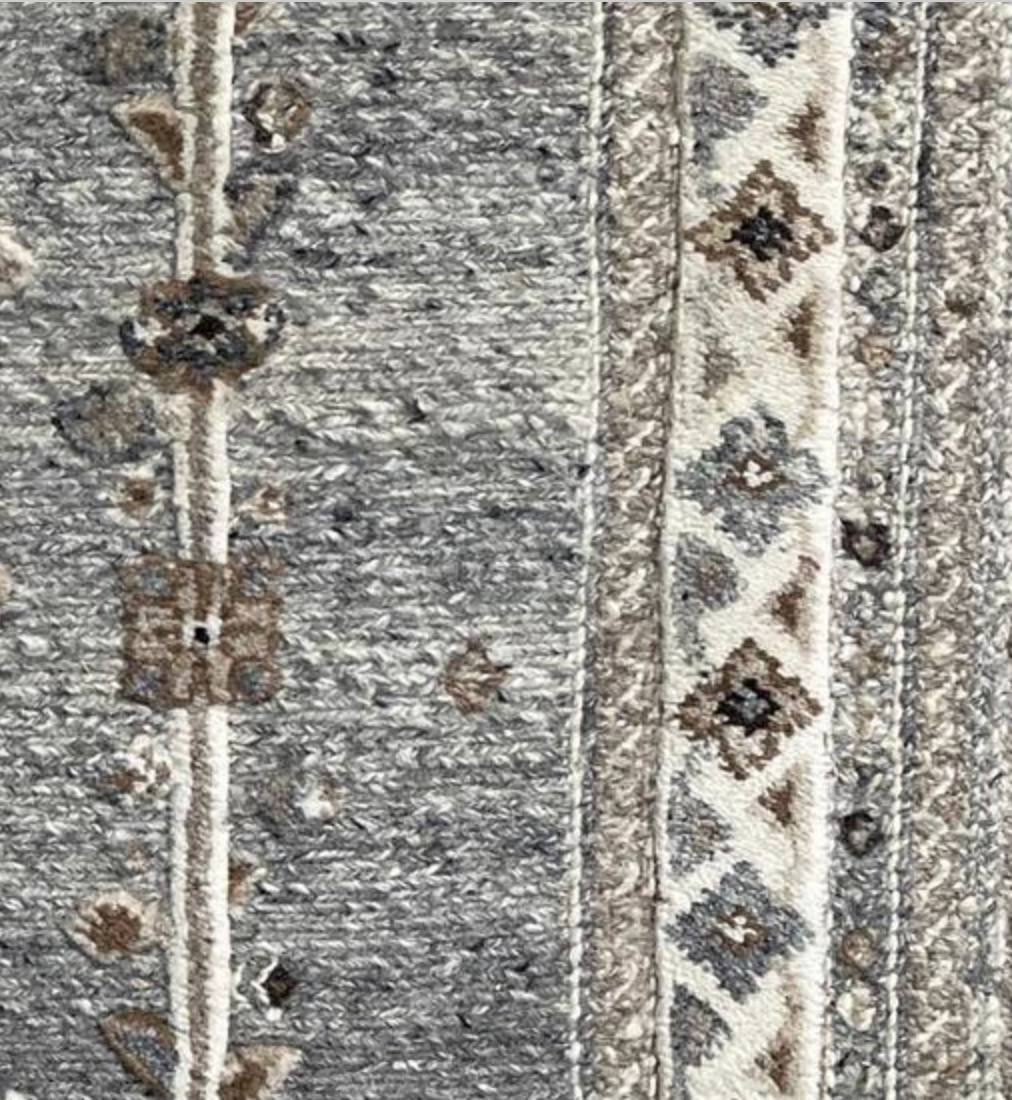 Souf Collection - 2' x 3' Mats - 2' 08" x 20' 01" Runner & 10' 01" x 13' 10" Area Rug - Moroccan Shag Style - Grey & Brown - Handmade Wool Rug