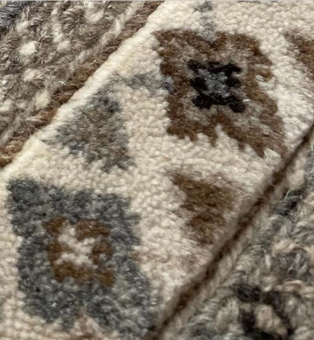 Souf Collection - 2' x 3' Mats - 2' 08" x 20' 01" Runner & 10' 01" x 13' 10" Area Rug - Moroccan Shag Style - Grey & Brown - Handmade Wool Rug