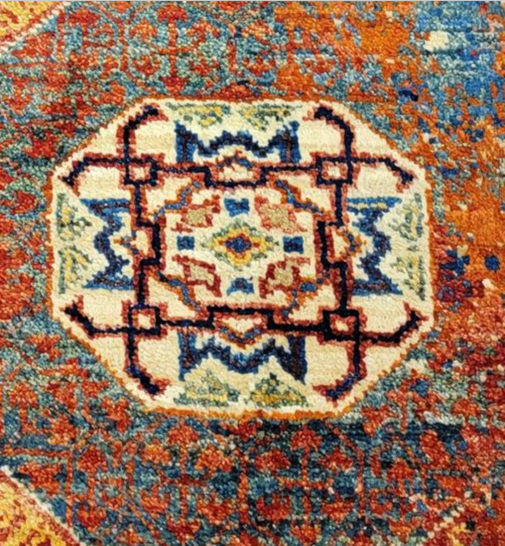 Indigo Collection - 2'x3' Mats - 3'x5' Rugs - 8'x10' Area Rug - Mamluk Style Transitional - Hand Knotted Wool Mats Runners & Rugs