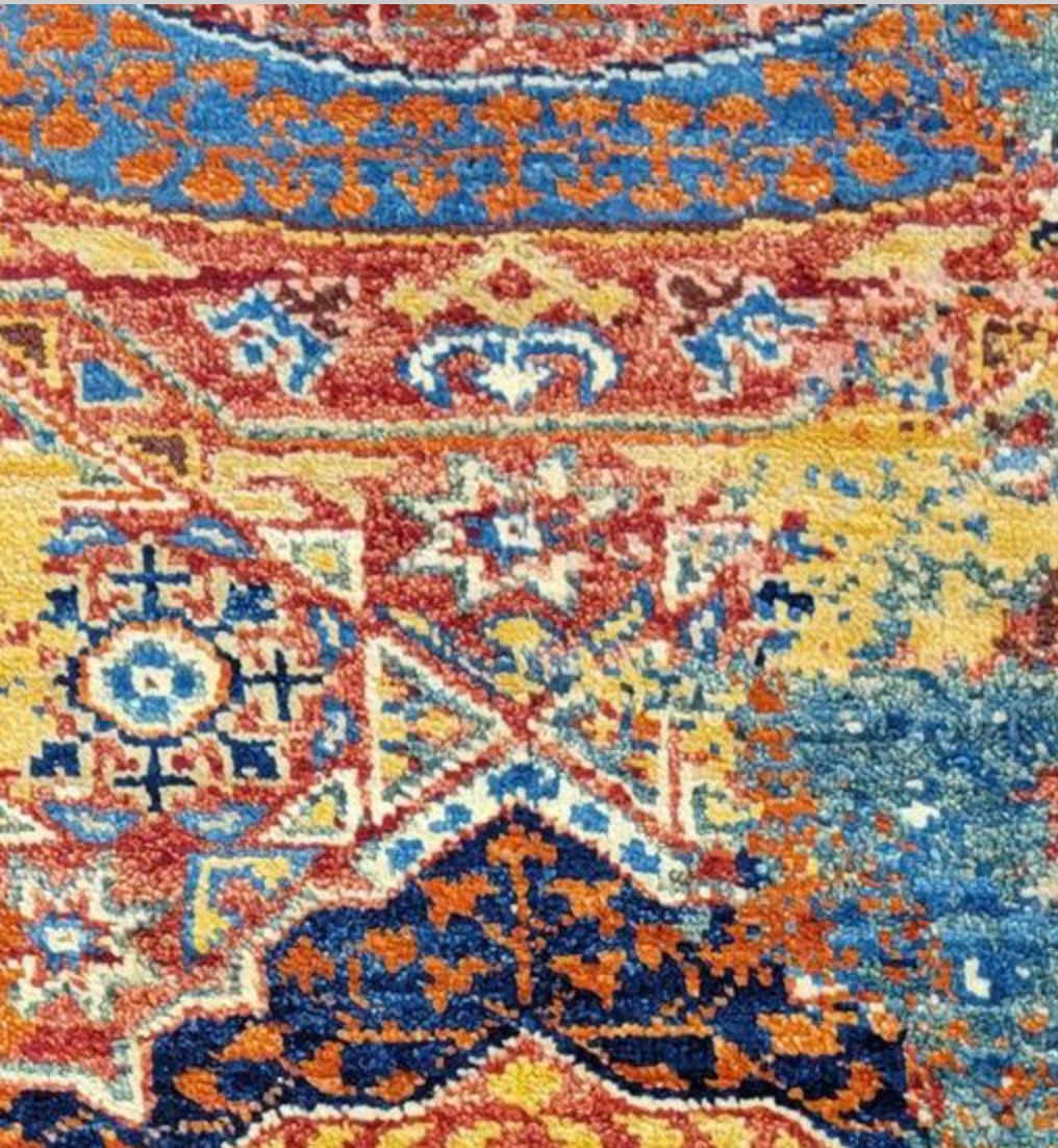 Indigo Collection - 2'x3' Mats - 3'x5' Rugs - 8'x10' Area Rug - Mamluk Style Transitional - Hand Knotted Wool Mats Runners & Rugs