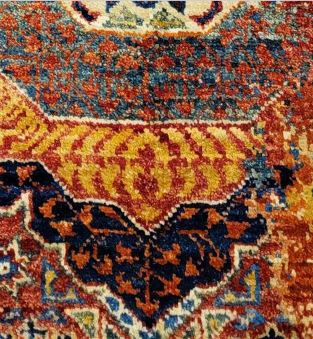 Indigo Collection - 2'x3' Mats - 3'x5' Rugs - 8'x10' Area Rug - Mamluk Style Transitional - Hand Knotted Wool Mats Runners & Rugs