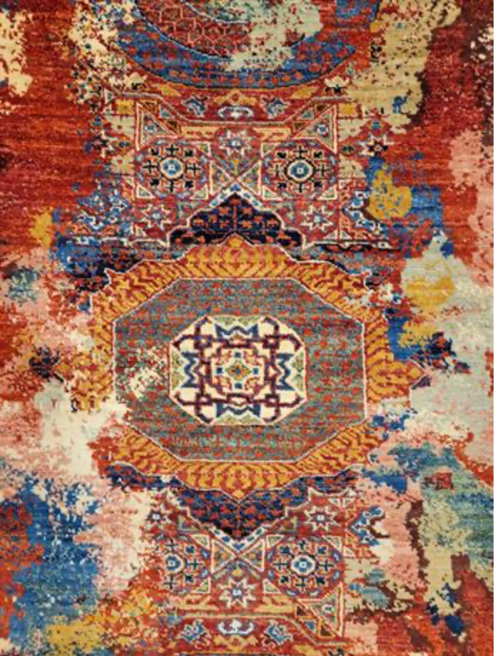 Indigo Collection - 2'x3' Mats - 3'x5' Rugs - 8'x10' Area Rug - Mamluk Style Transitional - Hand Knotted Wool Mats Runners & Rugs