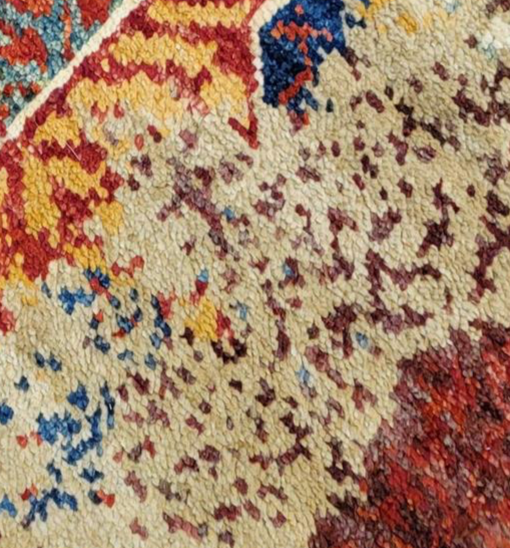 Indigo Collection - 2'x3' Mats - 3'x5' Rugs - 8'x10' Area Rug - Mamluk Style Transitional - Hand Knotted Wool Mats Runners & Rugs