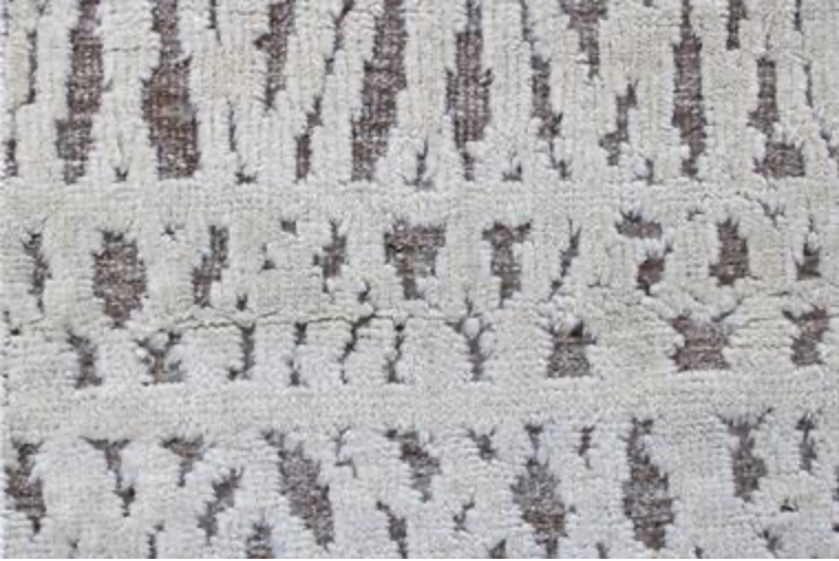 Atlas Collection - 8'x8' Round Rug & 8'x10' Area Rug - Ivory & Beige Wool Modern Contemporary Rug - Hand Knotted Area Rug