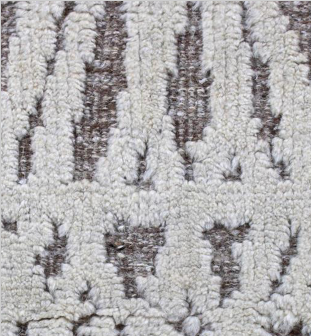 Atlas Collection - 8'x8' Round Rug & 8'x10' Area Rug - Ivory & Beige Wool Modern Contemporary Rug - Hand Knotted Area Rug