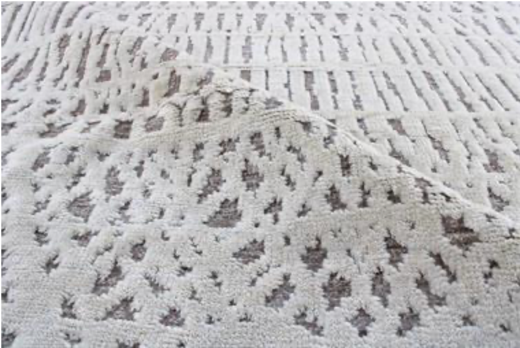 Atlas Collection - 8'x8' Round Rug & 8'x10' Area Rug - Ivory & Beige Wool Modern Contemporary Rug - Hand Knotted Area Rug