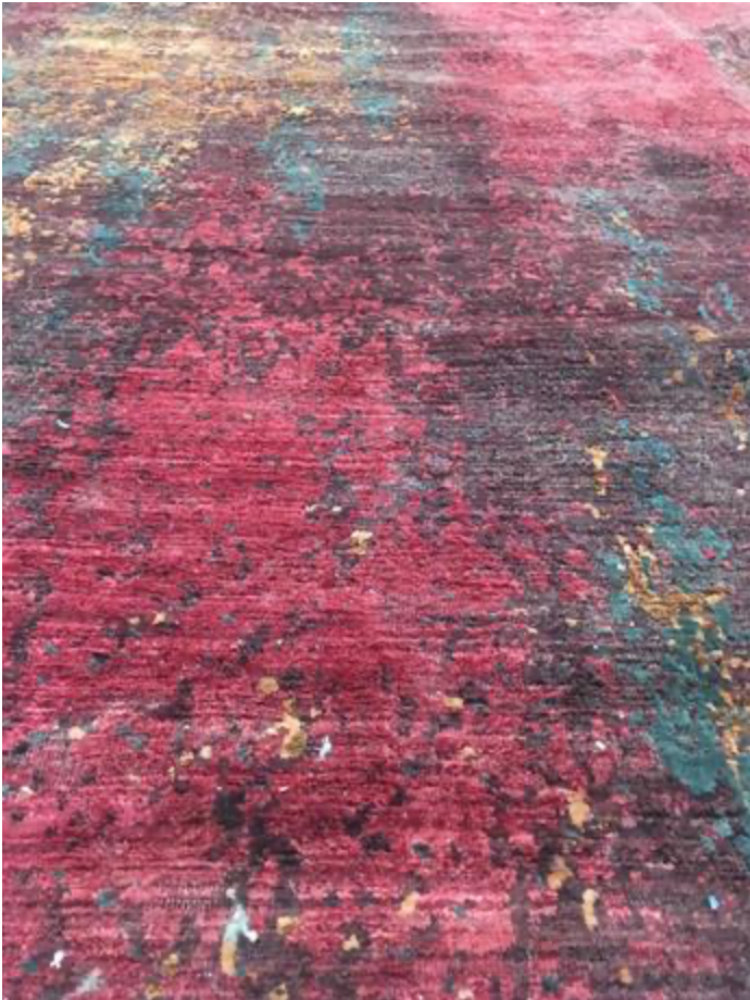 Indigo Collection - 9' 00" x 12' 03" Red Area Rug - Modern Contemporary - Hand Knotted Area Rug