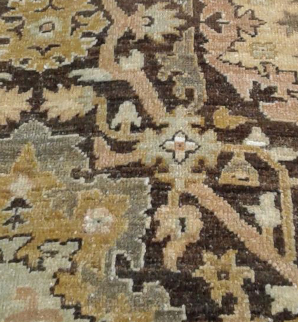 Indigo Collection - 7' 11" x 9' 00" (8' x 9') Wool Brown Beige Grey Pink Area Rug - Modern Contemporary Tribal - Hand Knotted Area Rug