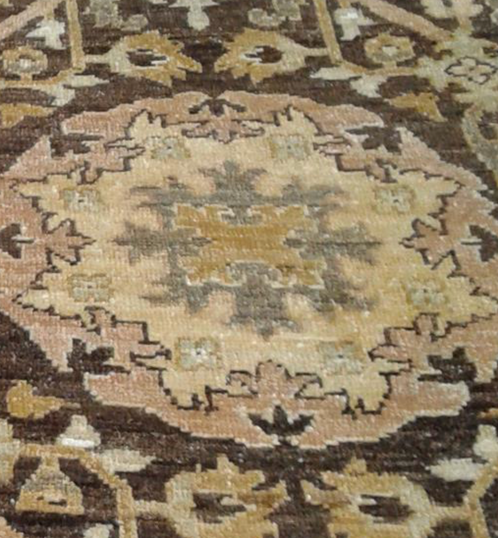 Indigo Collection - 7' 11" x 9' 00" (8' x 9') Wool Brown Beige Grey Pink Area Rug - Modern Contemporary Tribal - Hand Knotted Area Rug
